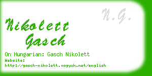 nikolett gasch business card